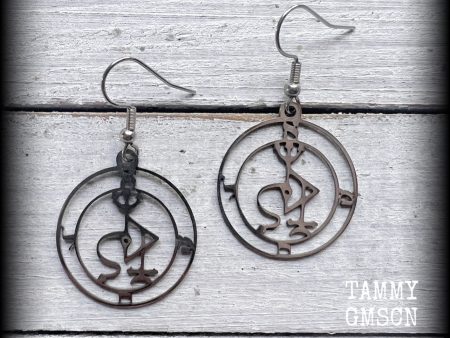 Sigil of Samael earrings-Occult sigil jewellery Online Sale