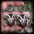 Krampus monster tunnel earrings-Christmas tunnel dangles For Cheap