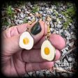 Egg earrings-Fried eggs earrings on Sale