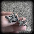 Antique silver butterfly earrings-Insects earrings Online Sale