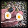 Egg earrings-Fried eggs earrings on Sale