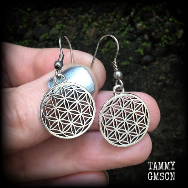 Flower of Life earrings-Sacred geometry earrings Online now