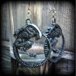 Alien Queen Xenomorph earrings-Science fiction ear hangers Discount