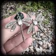 Antique silver dragonfly earrings-Fairycore jewelry Online now